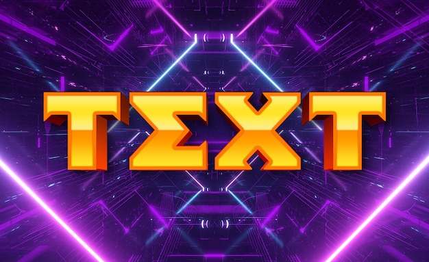 efecto de texto de tecnología