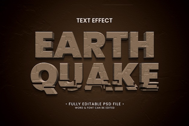 Efecto de texto de terremoto