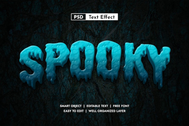 efecto de texto de terror