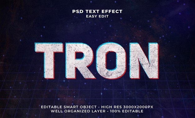 Efecto de texto Tron