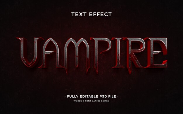 Efecto de texto vampiro