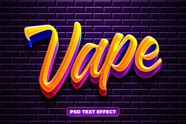 efecto de texto vaporizador