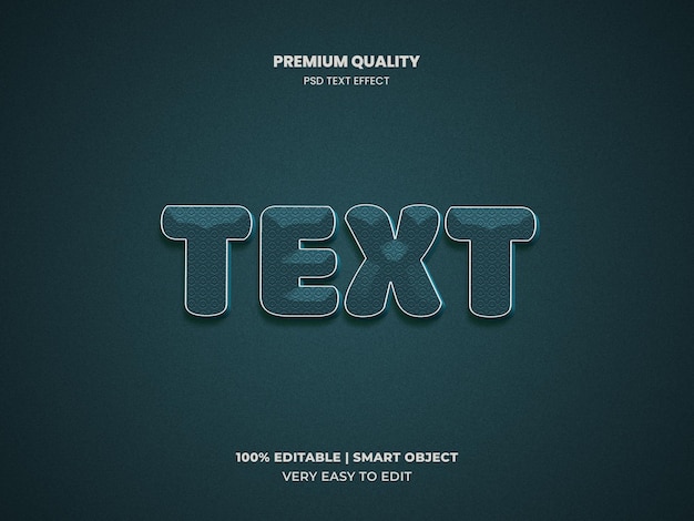 Efecto de texto vectorial 3d totalmente editable de alta calidad