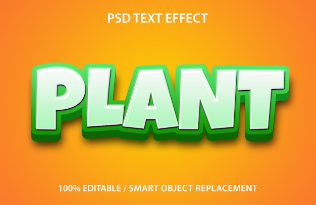 Efecto de texto vegetal