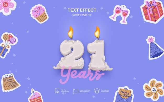 Efecto de texto vela