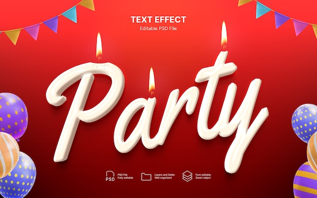 Efecto de texto vela