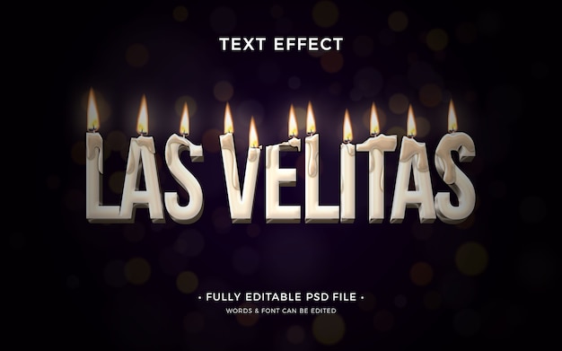 Efecto de texto las velitas