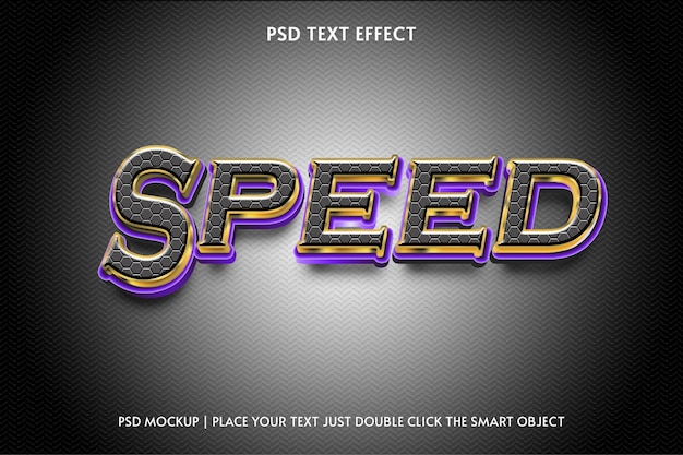 Efecto de texto de velocidad totalmente editable
