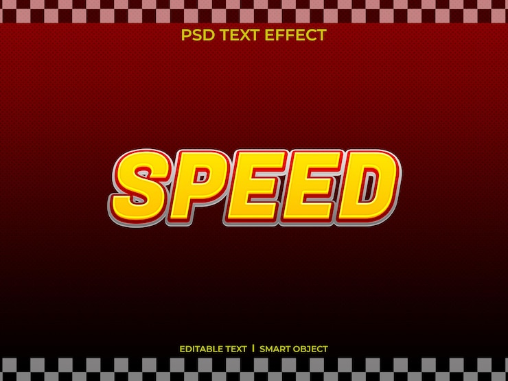 PSD efecto de texto de velocidad