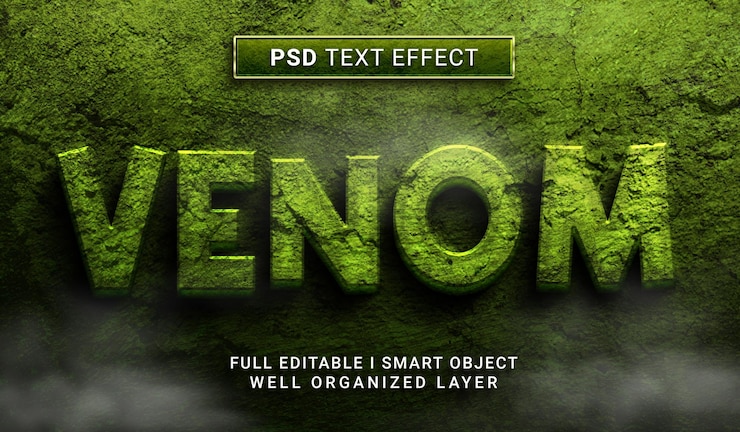 PSD efecto de texto de veneno
