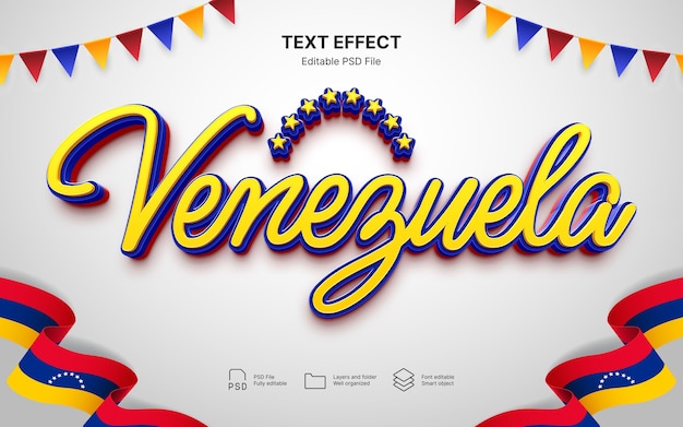 Efecto de texto de Venezuela