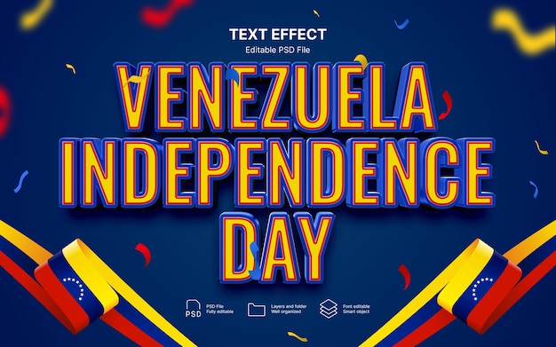 Efecto de texto de Venezuela