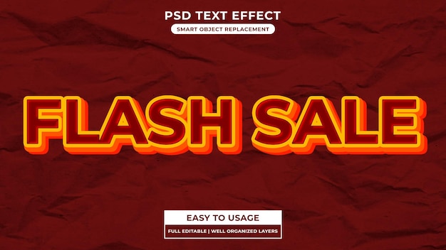 Efecto de texto de venta flash