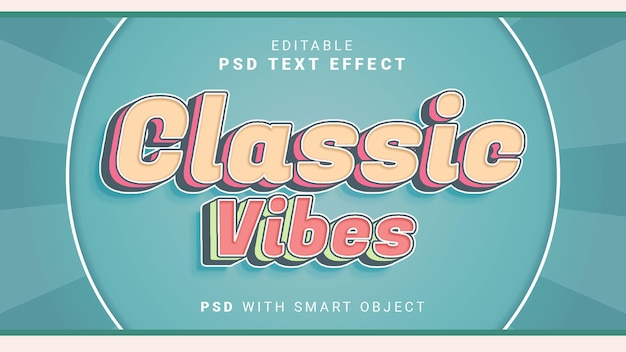 Efecto de texto de vibraciones clásicas.