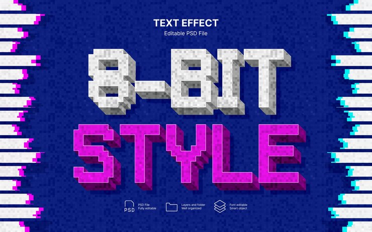 PSD efecto de texto de videojuego