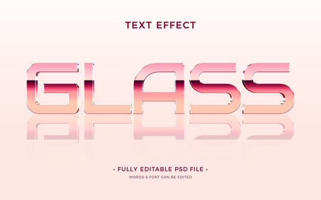 Efecto de texto de vidrio