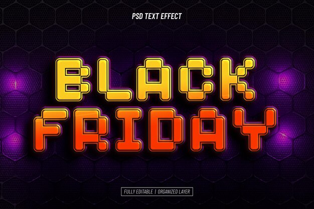 Efecto de texto del viernes negro