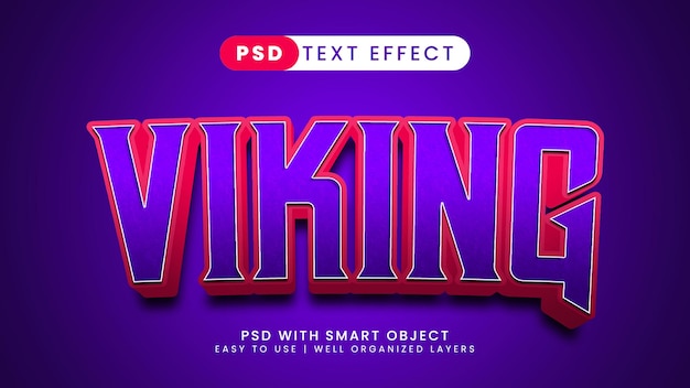 Efecto de texto vikingo estilo de texto nórdico editable