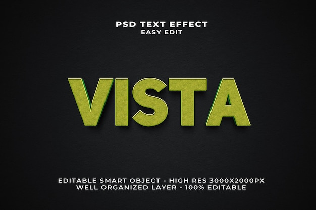 Efecto de texto de VISTA