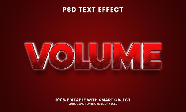 Efecto de texto de volumen de estilo 3d