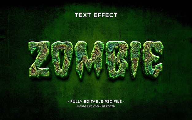 Efecto de texto zombi