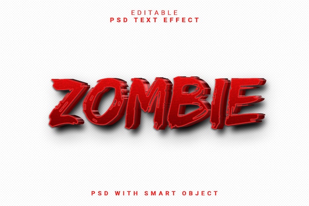 Efecto de texto zombie 3d