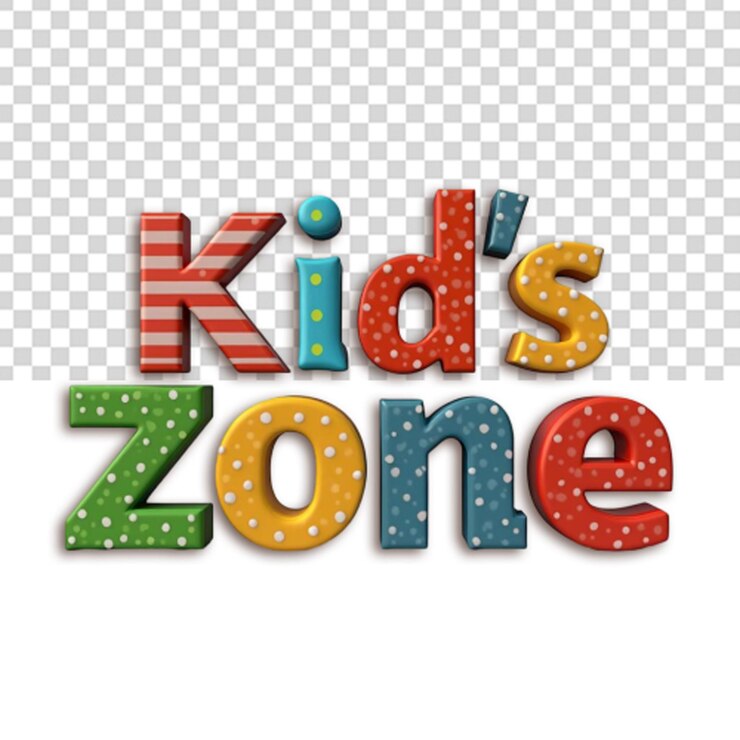 PSD efecto de texto de la zona de los niños