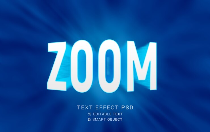 PSD efecto de texto zoom