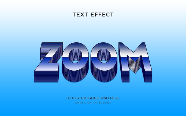 PSD efecto de texto zoom