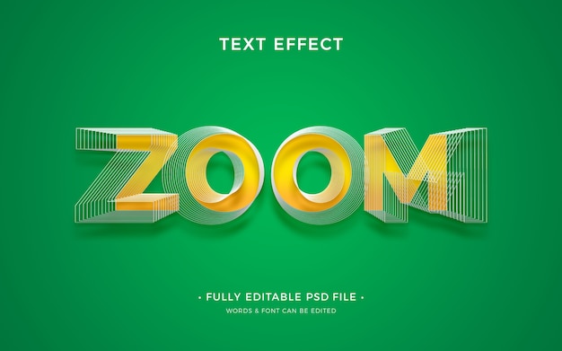PSD efecto de texto zoom