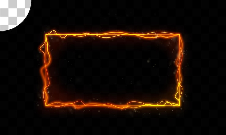 PSD efecto de trazado de luz mágica cuadrada.