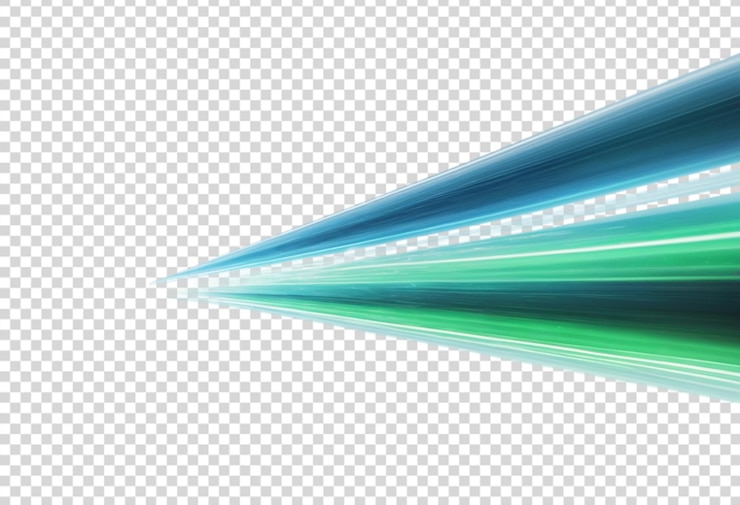 PSD efecto de velocidad de la luz verde