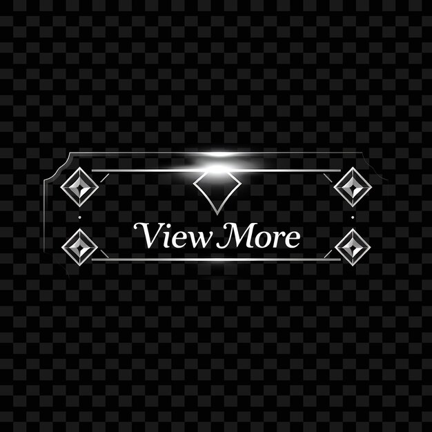 Efecto Ver más texto en 1920S estilo de aleta retroiluminado con un suave brillo plateado brillante características