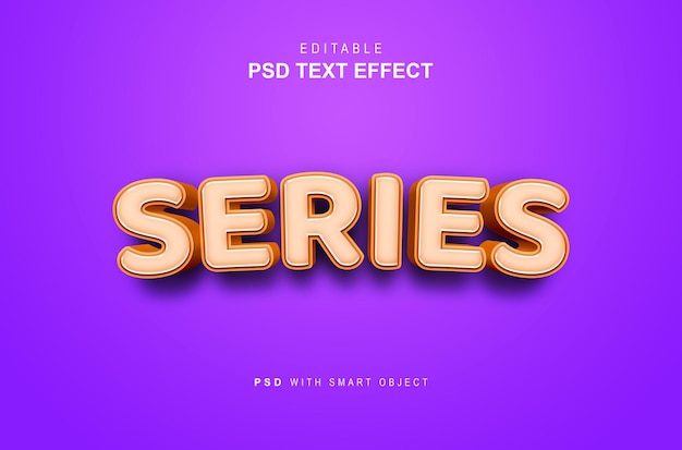 Efectos de estilo de texto de serie editables