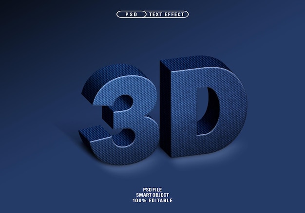 Efectos de estilo de texto con textura azul Efectos de texto realistas Azul Effectos de texto 3D realistas