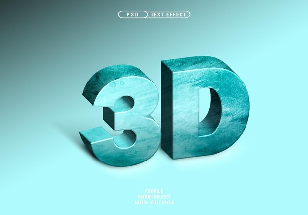 Efectos de estilo de texto con textura azul Efectos de texto realistas Azul Effectos de texto 3D realistas