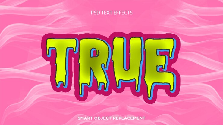 PSD efectos de texto editables en 3d