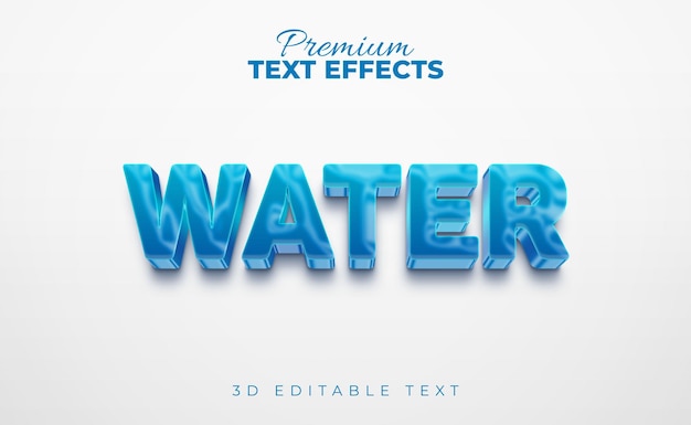 Efectos de texto editables con agua