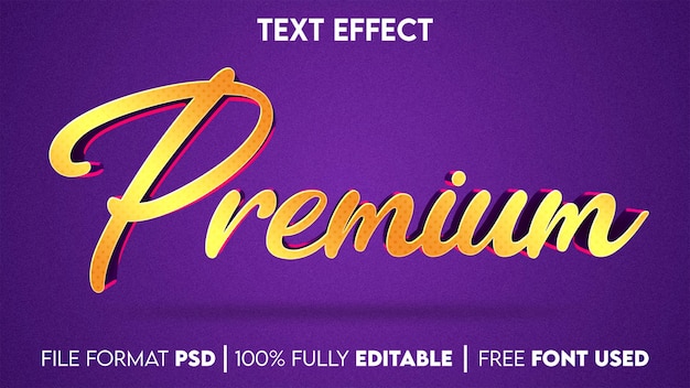 PSD efectos de texto editables premium