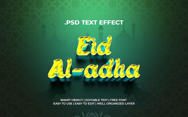 Efectos de texto de eid al adha