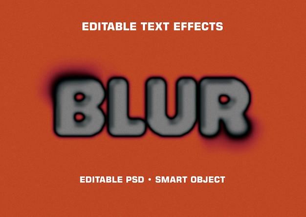 Efectos de texto psd editables con objetos inteligentes
