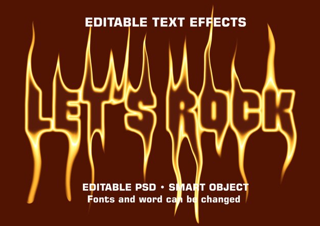 Efectos de texto psd editables con objetos inteligentes