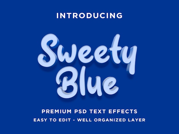 Efectos de texto Sweety Blue