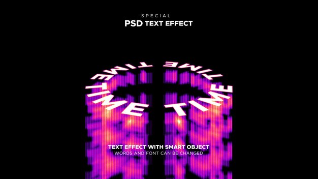 Efectos de texto en tiempo 3D PSD