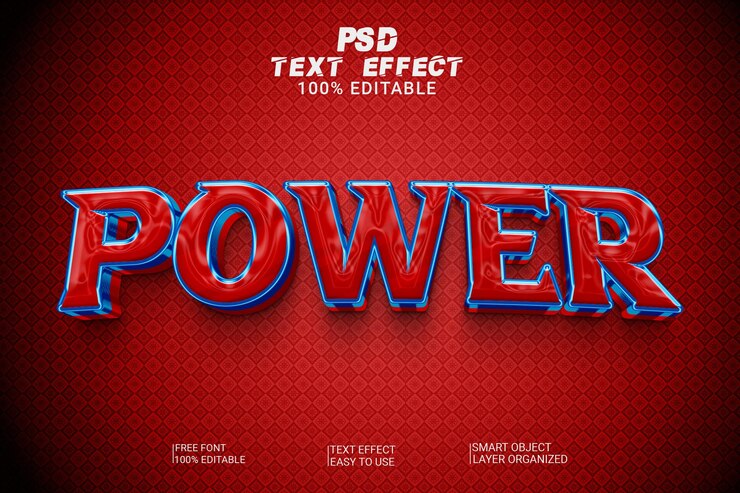PSD efeito 3d de estilo de texto editável em psd