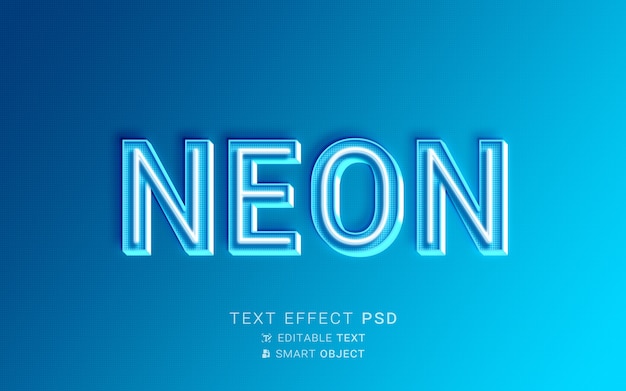 Efeito Bluetext neon