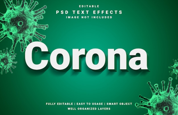 Efeito covid-19 corona virus text