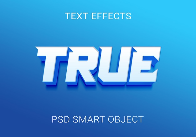Efeito criativo de texto azul
