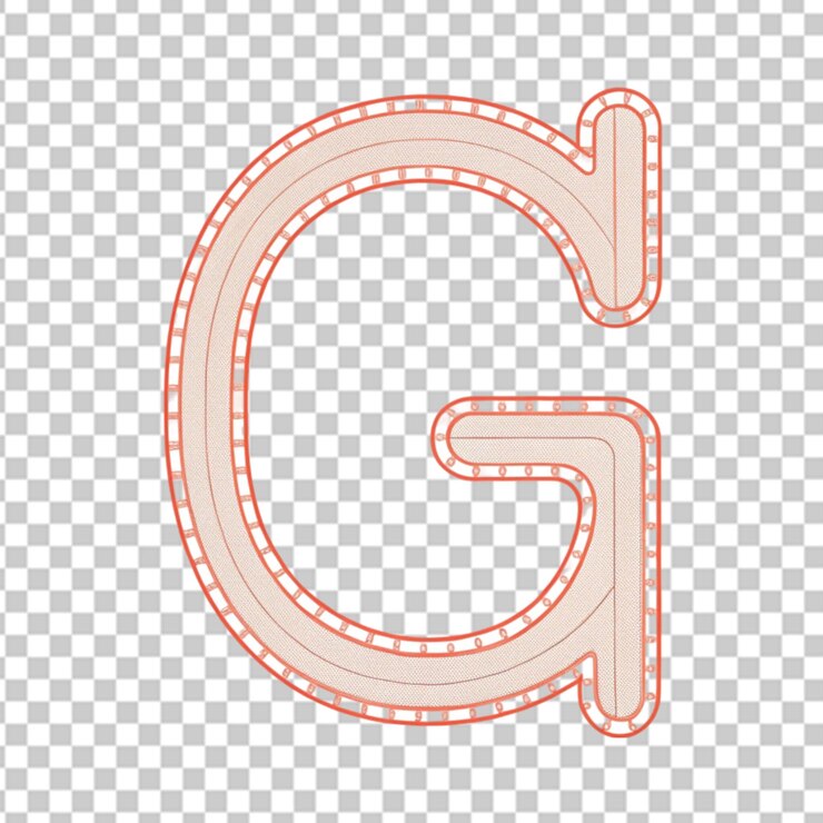 PSD efeito de esboço ícone de letras do alfabeto com fundo personalizável
