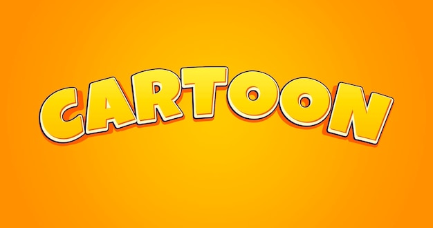 Efeito de estilo de desenho animado de texto